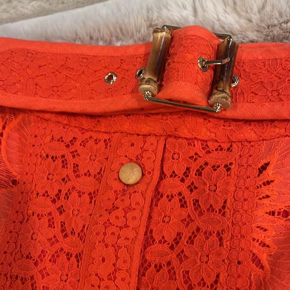 Zimmermann red lace midi skirt sample size 4/6 - Picture 4 of 11